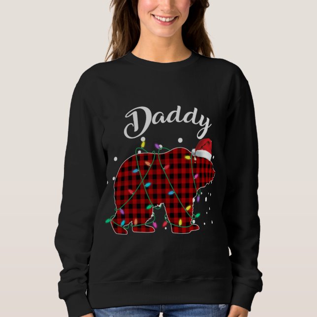 Red Play Bear Matching Buffalo Pajama T Shirt (Framsida)