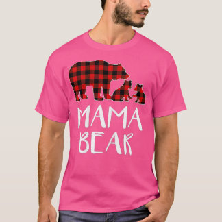 Red Play Bear Two Unge Matching Buffalo Paja T Shirt