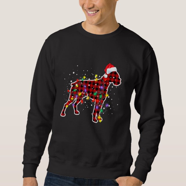 Red Play Boxer Hund jul Pajamas Family Julafton Lång Ärmad Tröja (Framsida)