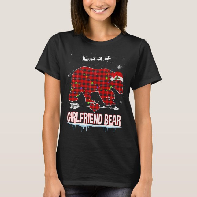 Red Play Buffalo Girlkompis Bear jul Pajama T Shirt (Framsida)
