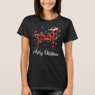 Red Play Buffalo Labrador Retriever Merry Christm T Shirt