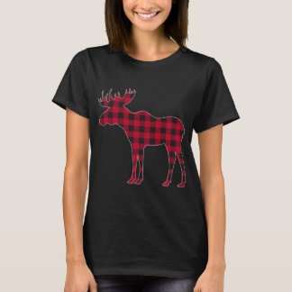 Red Play Buffalo Moose Julmatchningsfamilj T Shirt