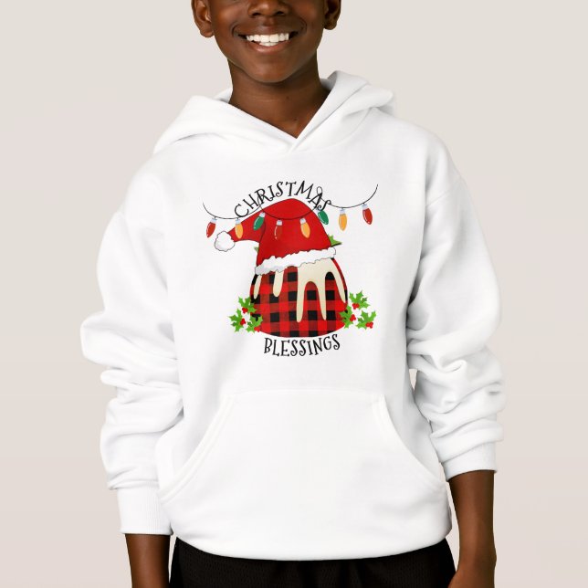 Red Play Buffalo Santa jul Pudding Kids T Shirt (Framsida)