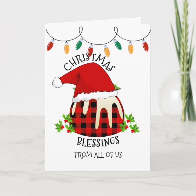 Red Play Buffalo Santa julpudding Helgkort (Framsida)