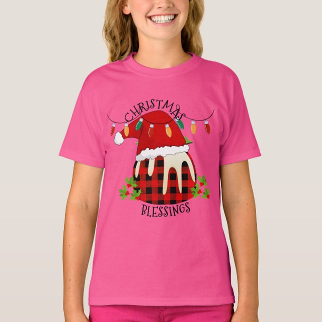 Red Play Buffalo Santa julpudding Unisex T Shirt (Framsida)