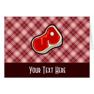 Red Play Butcher's Steak Hälsningskort