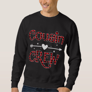 Red Play Cousin Crew Funny Family Matching Kristus Lång Ärmad Tröja