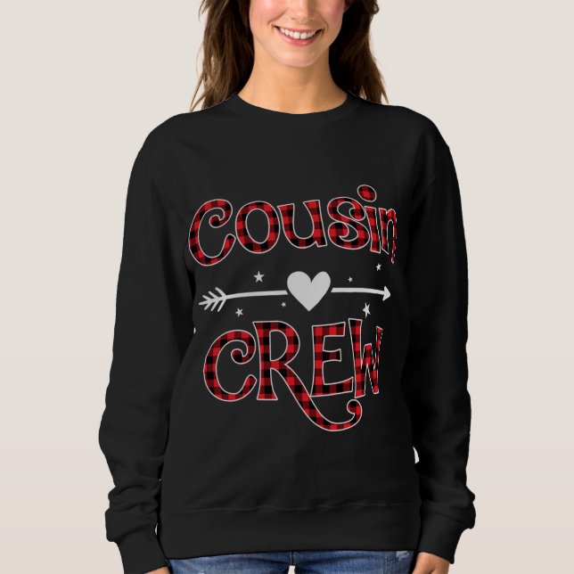 Red Play Cousin Crew Funny Family Matching Kristus T Shirt (Framsida)