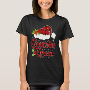 Red Play Cousin Crew Santa Hat Family Matching Ch T Shirt