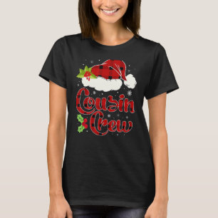Red Play Cousin Crew Santa Hat Family Matching Ch T Shirt