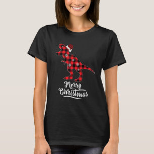 Red Play Dinosaur God jul Buffalo Family T Shirt