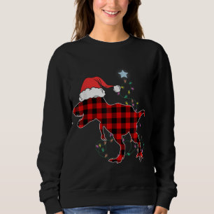 Red Play Dinosaur T Rex jul Ljus Träd PJ Shirt