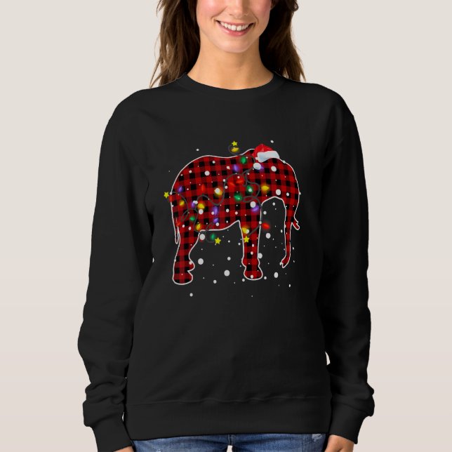 Red Play Elephant jul Pajamas Family Julafton L T Shirt (Framsida)