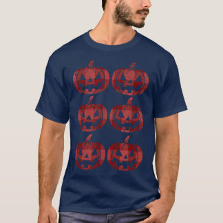 Red Play Flanals Happy halloween Pumpkin Jack O L T Shirt