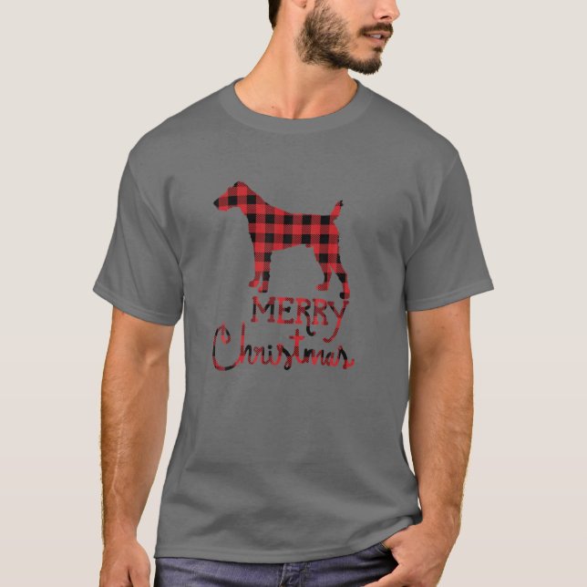Red Play Fox Terrier Älskare Julmatchningsfläck T Shirt (Framsida)