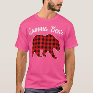 Red Play Gamma Bear Matching Buffalo Family Pajam T Shirt