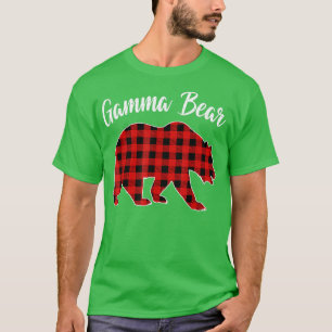 Red Play Gamma Bear Matching Buffalo Family Pajam T Shirt