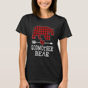Red Play Godmor Bear Matching Pajama Familj T Shirt