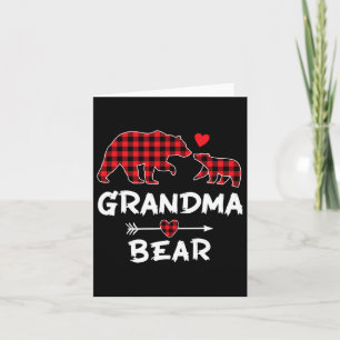 Red Play Grandma Bear Julafton Funny Familjjul Kort