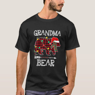 Red Play Grandma Bear Matching Pajama Family Buff T Shirt