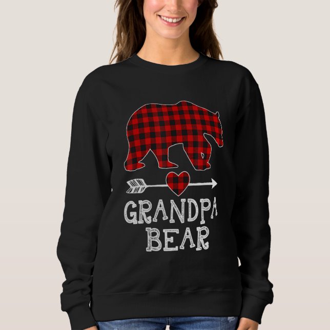 Red Play Grandpa Bear Matching Pajama Family 2 T Shirt (Framsida)