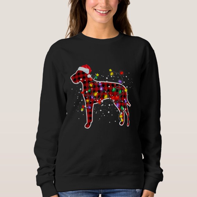 Red Play Great dane Hund jul Pajamas Julafton Li T Shirt (Framsida)