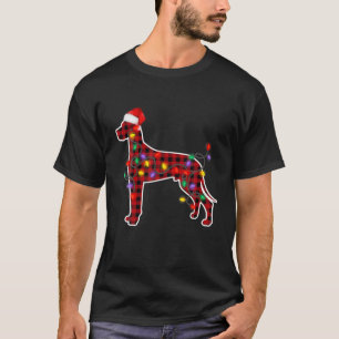Red Play Great dane Hund Santa Hat jul Light T Shirt