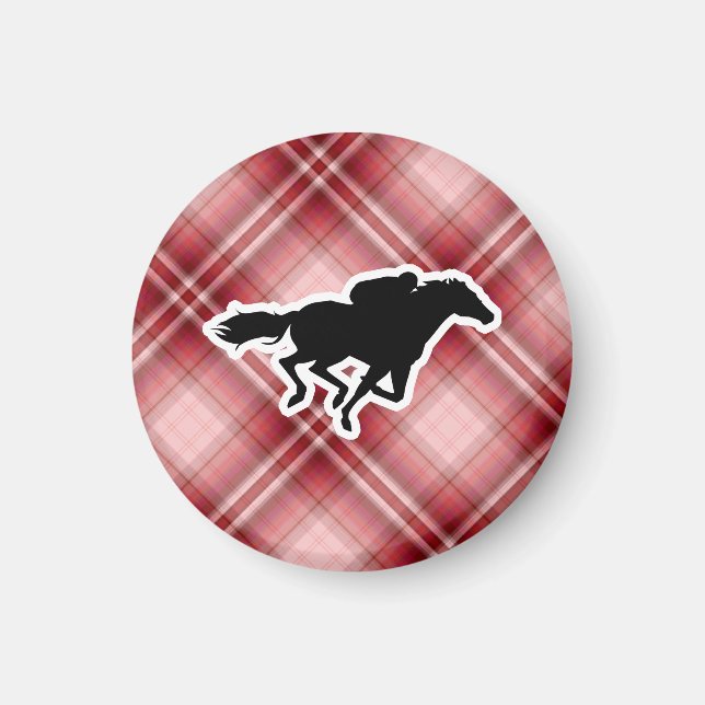 Red Play Horse Tävla Magnet (Framsidan)