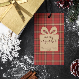 Red Play jul Festive Mönster - Presentetikett