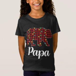 Red Play jul Ljus Pappa Bear Julafton Pajama T Shirt