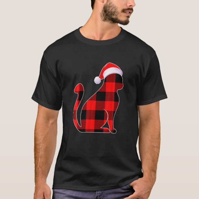 Red Play julklat Kitten Älskare Cat Pappa T Shirt (Framsida)