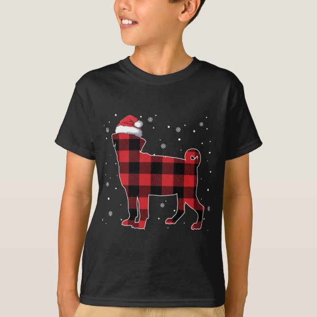 Red Play-jultomten Hat Pajama Gift Hund T Shirt (Framsida)