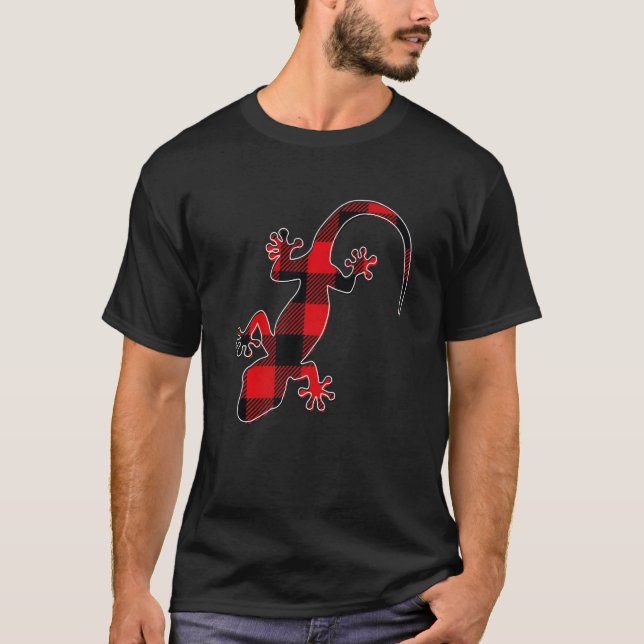 Red Play Leopard Gecko Hat julbuffal T Shirt (Framsida)