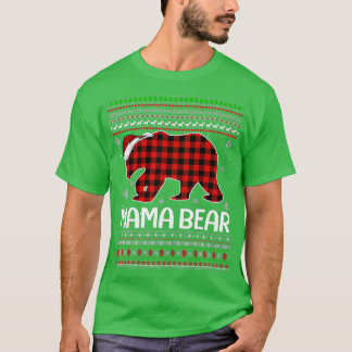 Red Play Mamma Bear jul jul Pajama Matching Fami T Shirt