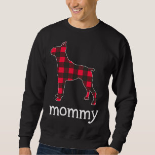 Red Play Mamma Boxer Hund Julmatchning Famil Lång Ärmad Tröja