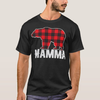 Red Play mamma Buffalo Matching Family Mamma Pajam T Shirt