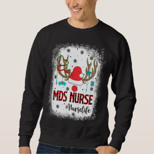 Red Play MDS Nurse Reindeer jul Pajama Nurs Lång Ärmad Tröja