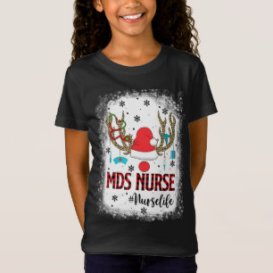 Red Play MDS Nurse Reindeer jul Pajama Nurs T Shirt