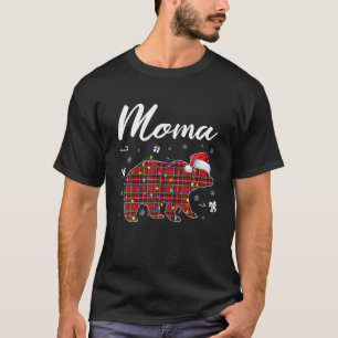 Red Play Moma Bear Matching Buffalo Pajama T Shirt