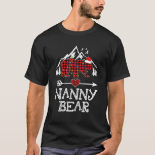 Red Play Nanny Bear Buffalo Matching Family Pajam T Shirt