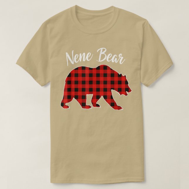 Red Play Nene Bear Matching Buffalo Family Pajama T Shirt (Design framsida)