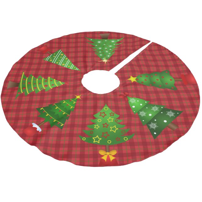 Red Play och Julgran Skirt Julgransmatta Borstad Polyester (Vinklad)