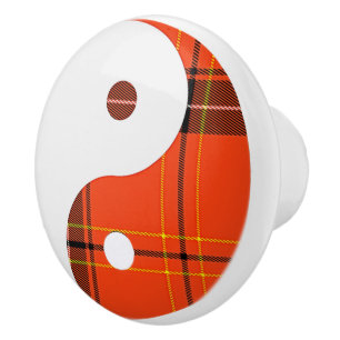 Red Play och White Yin Yang Helgdag Ornament Knopp