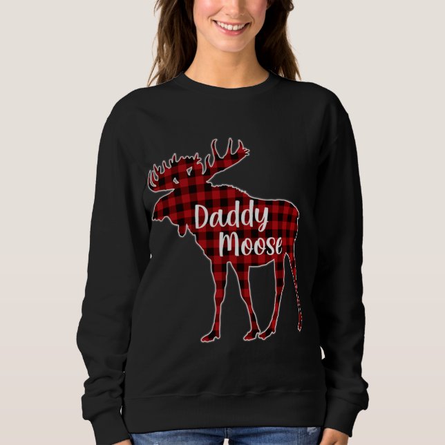 Red Play pappa Moose Buffalo Matching Family Paja T Shirt (Framsida)