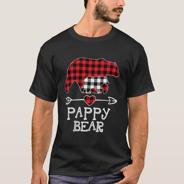 Red Play Pappy Bear Pajama Matching Family Gift F T Shirt (Framsida)