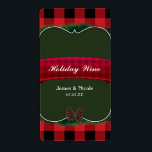 Red Play Pinecones Rustic Land Vin etikett Fraktsedel<br><div class="desc">Red Play Pinecones Rustic Land Vin-etikett. 3 textområden som du vill anpassa. Matchande objekt är tillgängliga.</div>