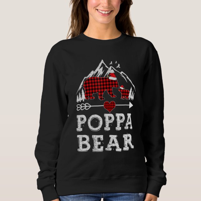 Red Play Poppa Bear Matching Pajama Familj T Shirt (Framsida)