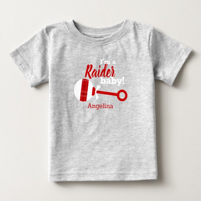 Red Play Raider Baby T-Shirt (Framsida)