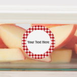 Red Play, Red Gingham Watersecure Klistermärke<br><div class="desc">En liten röd och vit plaid-design.</div>