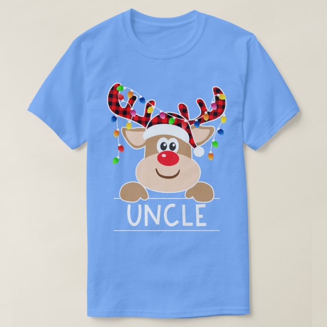 Red Play Reindeer Morbror Julsken Jul - Jul T Shirt (Design framsida)
